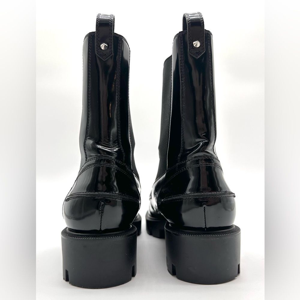 CHRISTIAN LOUBOUTIN Montezu Brushed Leather Ankle Boots Black Lug Sole EU 39 US9 - Picture 5 of 15
